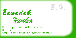 benedek hunka business card